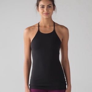Lululemon Sunsetter High Neck Tank Top Black Sz 6